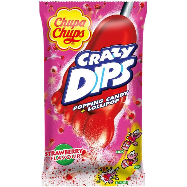 Chupa Chups Popping Candy & Lollipop Strawberry 14g